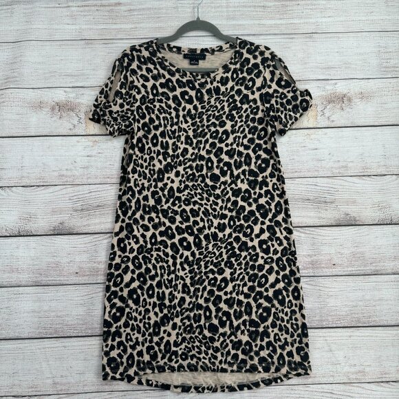 Lot of 2 Sanctuary Animal Print T-Shirt Dresses‎ Women's Size Small Cream/Beige - Picture 2 of 16